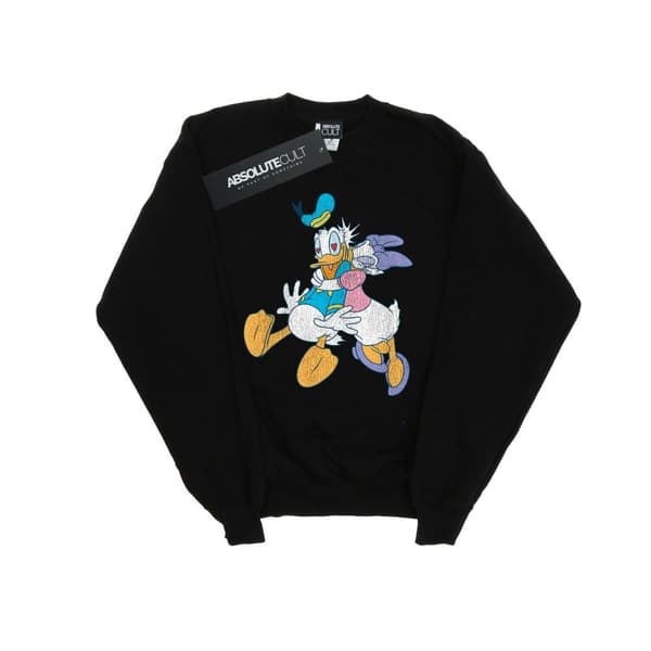 Disney Mens Donald And Daisy Duck Kiss Sweatshirt