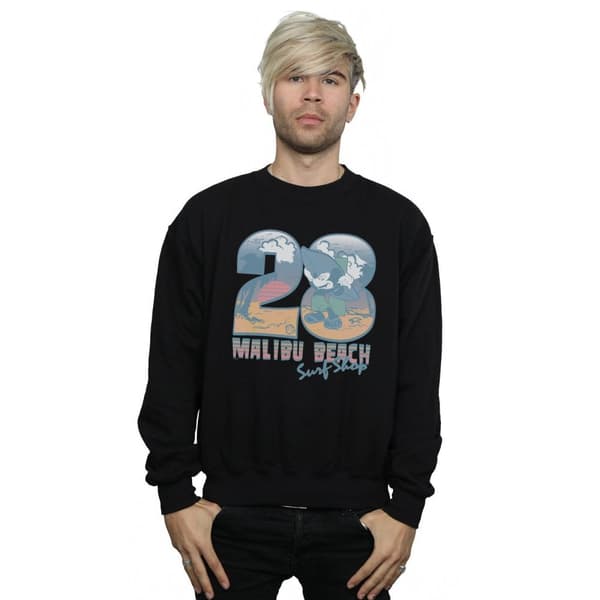 Disney Mens Mickey Mouse Surf Shop Sweatshirt