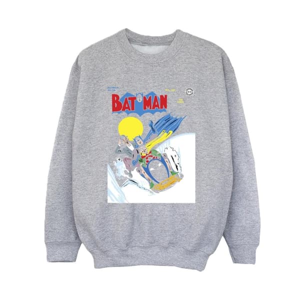 DC Comics Batman Snow Mobile-tröja för pojkar Sports Grey 5-6 Years