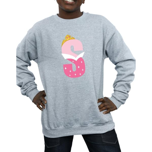 Disney Sweatshirt med alfabetet S för Törnrosa för pojkar