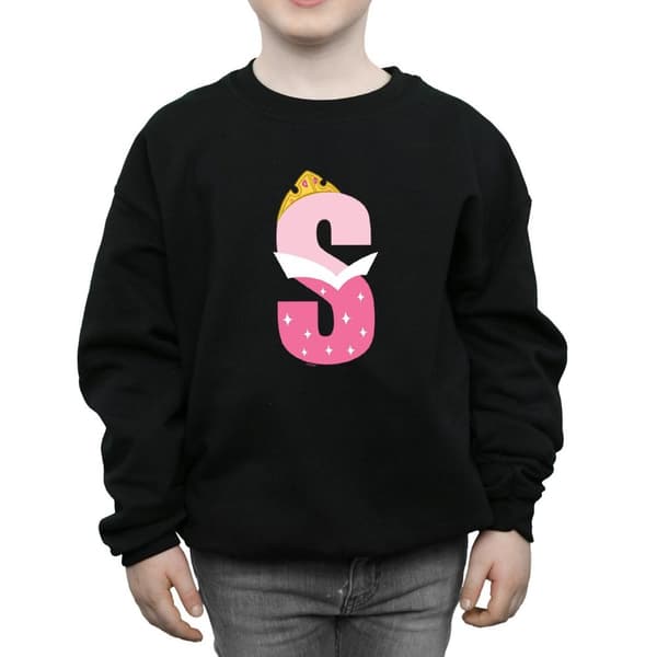Disney Sweatshirt med alfabetet S för Törnrosa för pojkar