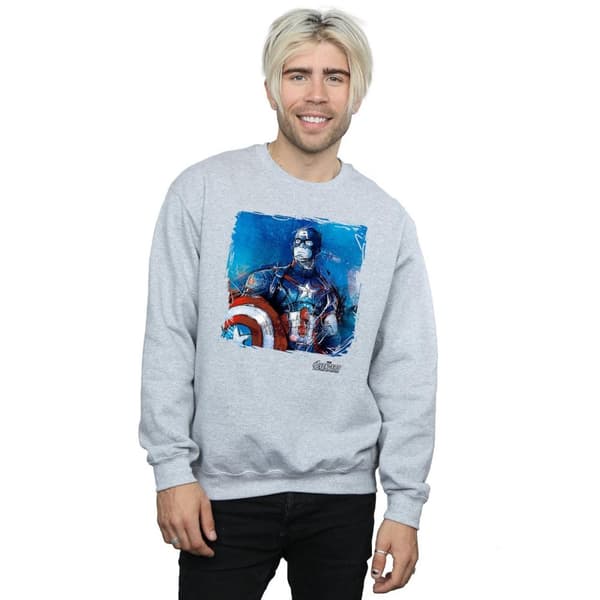 Marvel Mens Captain America Art Sweatshirt