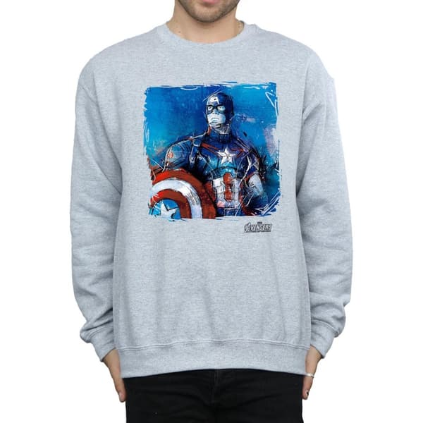 Marvel Mens Captain America Art Sweatshirt
