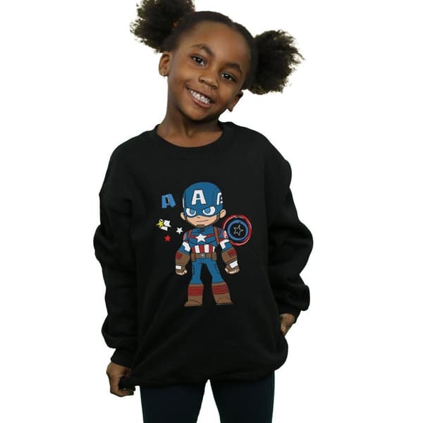 Marvel Girls Captain America Sketch Sweatshirt