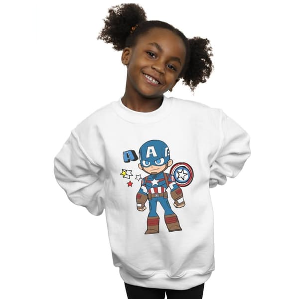 Marvel Girls Captain America Sketch Sweatshirt