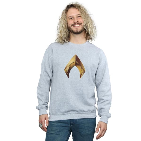 DC Comics Mens Aquaman Emblem Sweatshirt