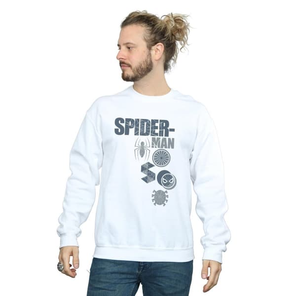 Marvel Sweatshirt med Spider-Man-märken för herrar