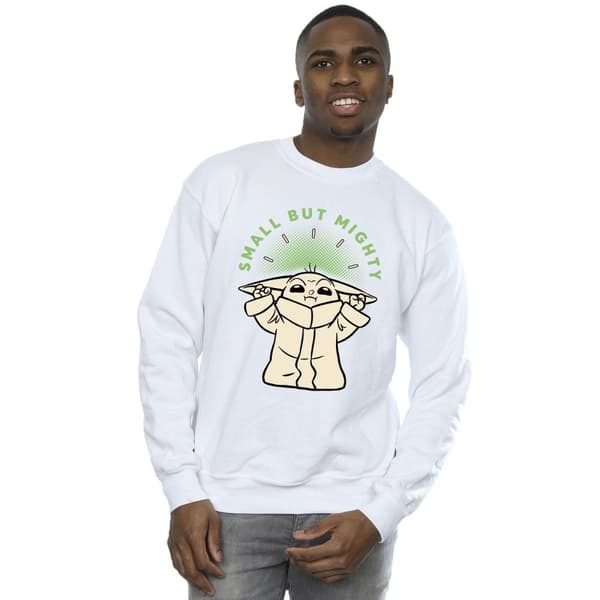 Star Wars Mens The Mandalorian Small But Mighty Grogu Sweatshirt