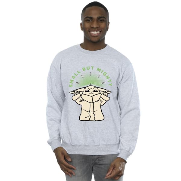 Star Wars Mens The Mandalorian Small But Mighty Grogu Sweatshirt