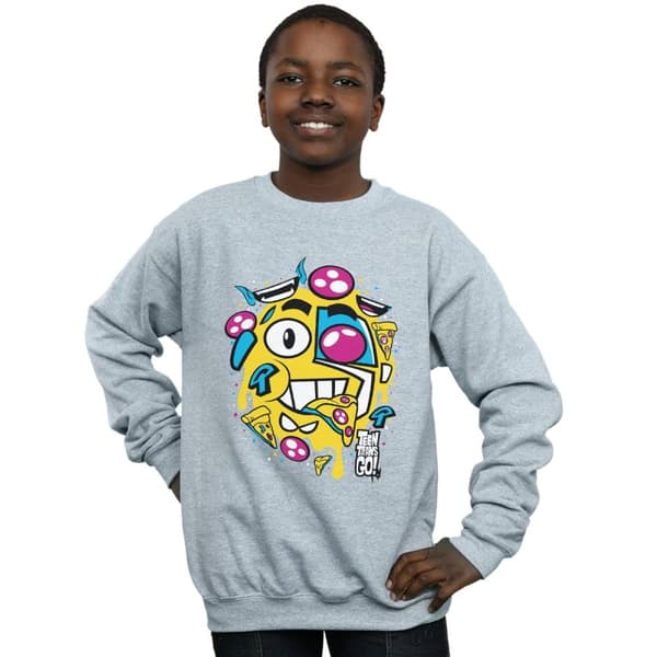 DC Comics Boys Teen Titans Go Pizza Face Sweatshirt