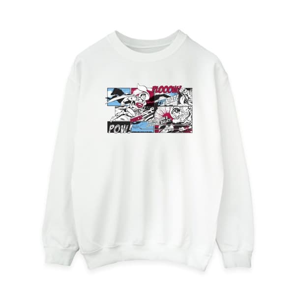 DC Comics Sweatshirt med seriestrippar - Superman - dam/dam White M