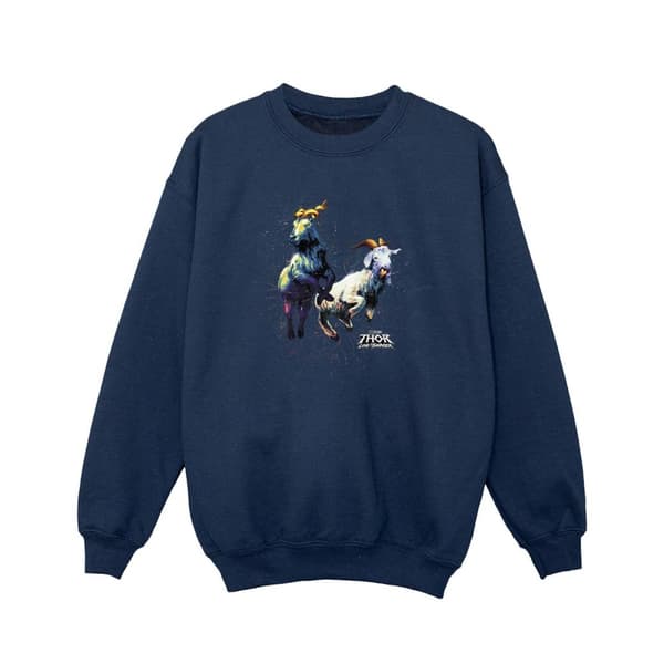 Marvel Girls Thor Love And Thunder Toothgnasher Flames Sweatshirt