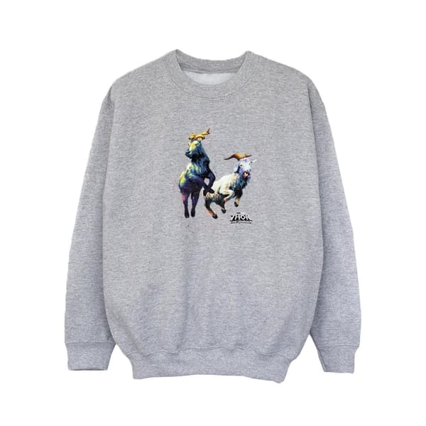 Marvel Girls Thor Love And Thunder Toothgnasher Flames Sweatshirt