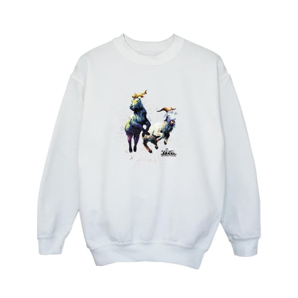 Marvel Girls Thor Love And Thunder Toothgnasher Flames Sweatshirt