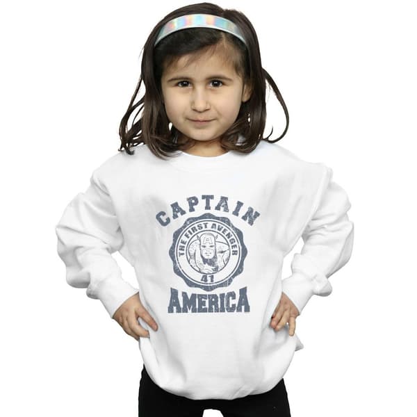 Marvel Girls Captain America Collegiate Sweatshirt