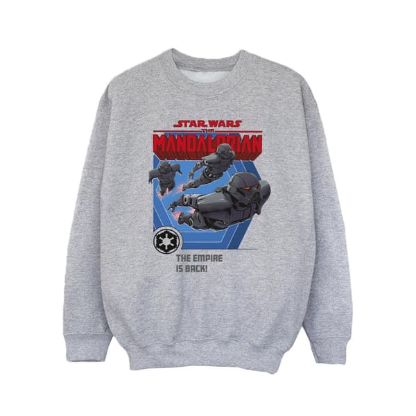 Star Wars Sweatshirt för flickor The Mandalorian Empire Is Back Sports Grey 9-11 Years