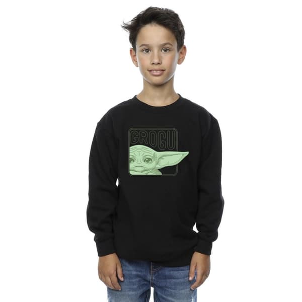 Star Wars Boys The Mandalorian Grogu Box Sweatshirt