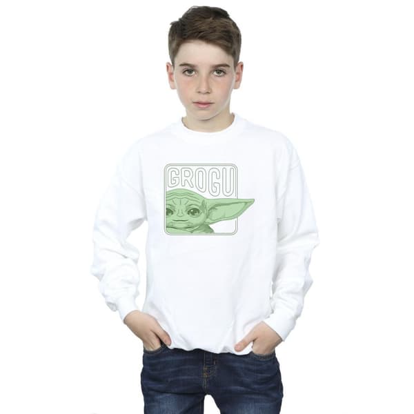 Star Wars Boys The Mandalorian Grogu Box Sweatshirt