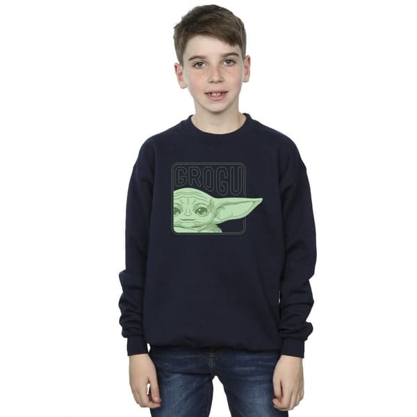 Star Wars Boys The Mandalorian Grogu Box Sweatshirt