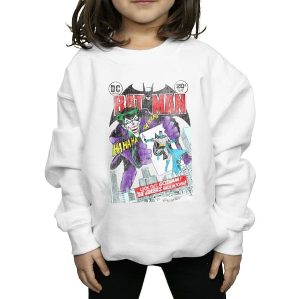 DC Comics Girls Batman Joker Playing Card Cover Sweatshirt