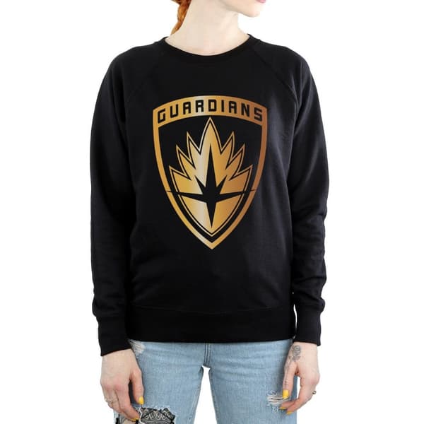 Marvel Dam/Tjej Guardians Of The Galaxy Foil Badge Sweatshirt