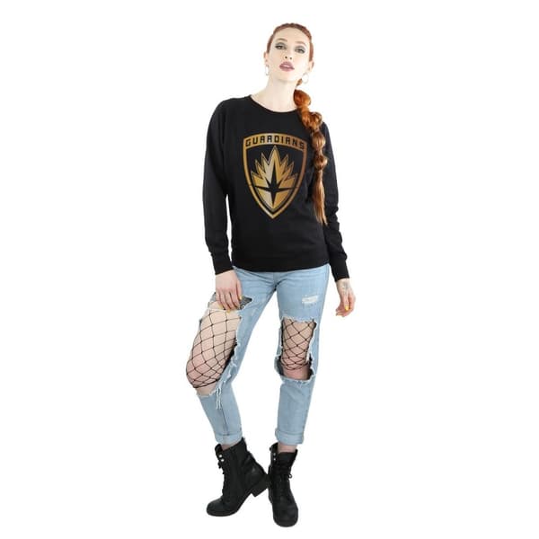 Marvel Dam/Tjej Guardians Of The Galaxy Foil Badge Sweatshirt