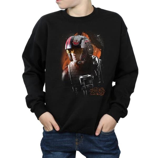 Star Wars Boys The Last Jedi Poe Dameron Brushed Sweatshirt