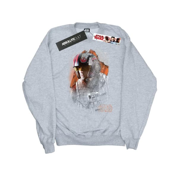 Star Wars Boys The Last Jedi Poe Dameron Brushed Sweatshirt
