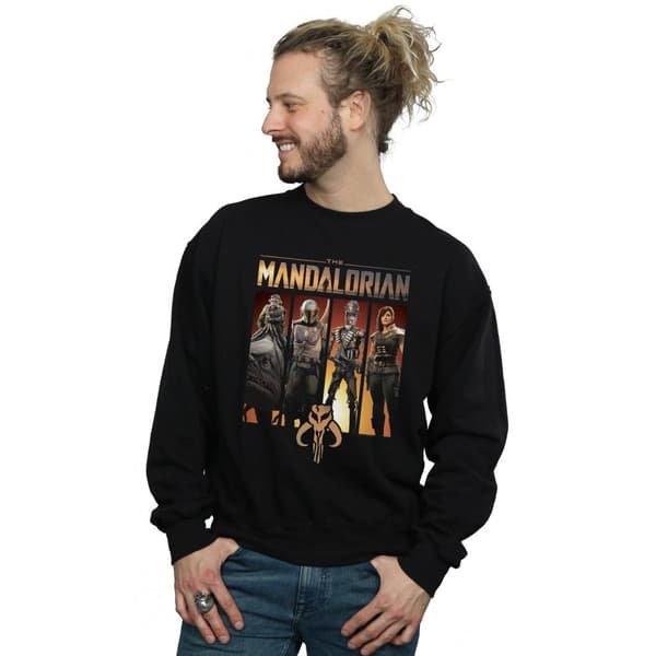 Star Wars Mens The Mandalorian Character Lineup Sweatshirt
