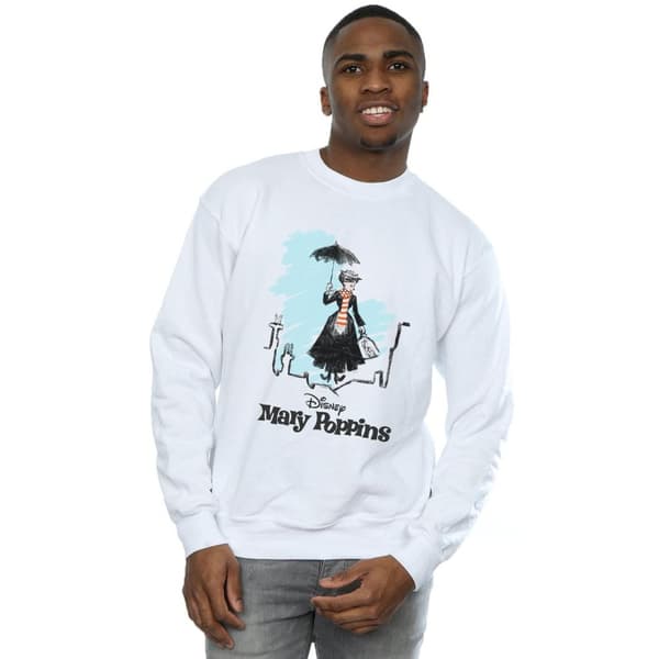 Disney Mens Mary Poppins Rooftop Landing Colour Sweatshirt