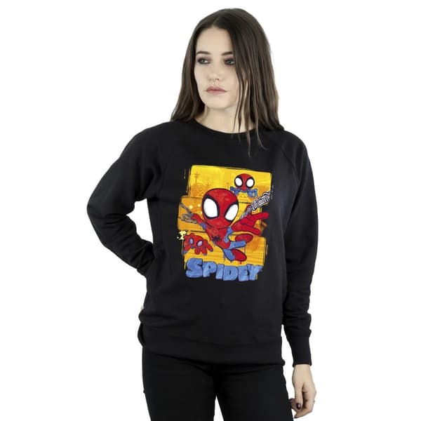 Marvel Womens/Ladies Spidey And His Amazing Friends Flying Sweatshirt