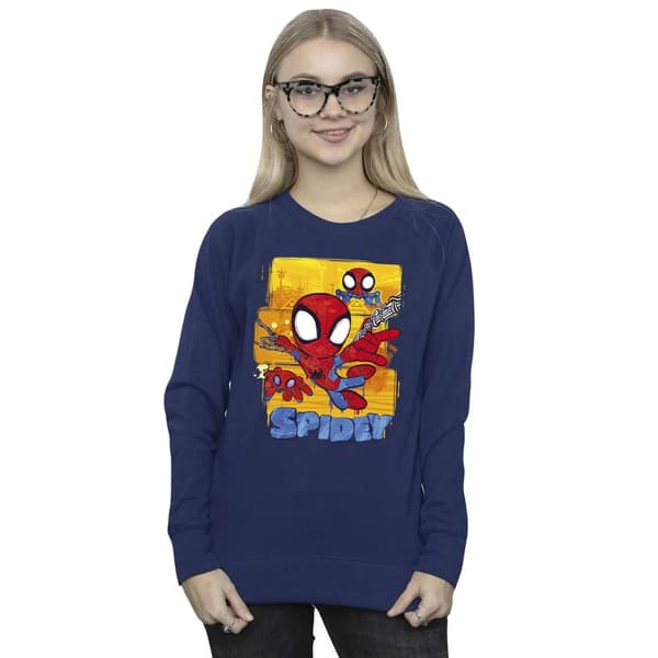Marvel Womens/Ladies Spidey And His Amazing Friends Flying Sweatshirt