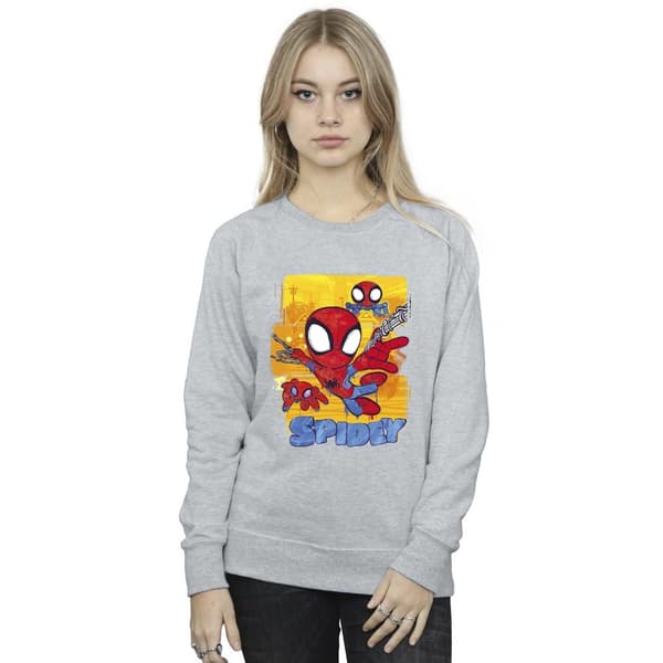 Marvel Womens/Ladies Spidey And His Amazing Friends Flying Sweatshirt