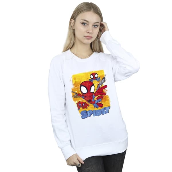 Marvel Womens/Ladies Spidey And His Amazing Friends Flying Sweatshirt