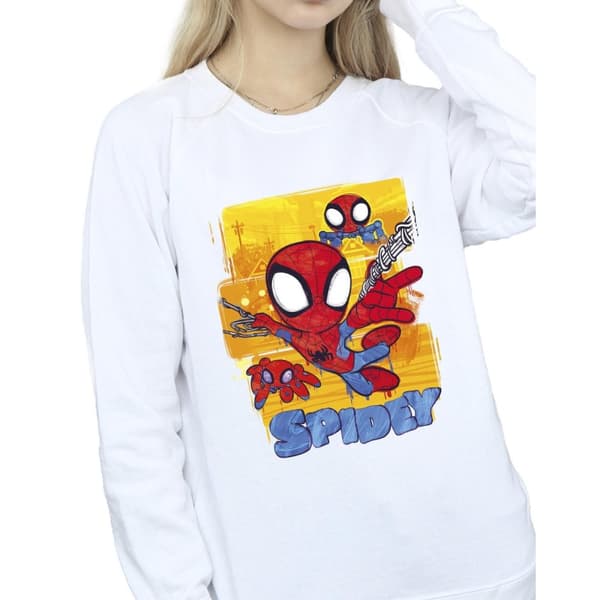Marvel Womens/Ladies Spidey And His Amazing Friends Flying Sweatshirt