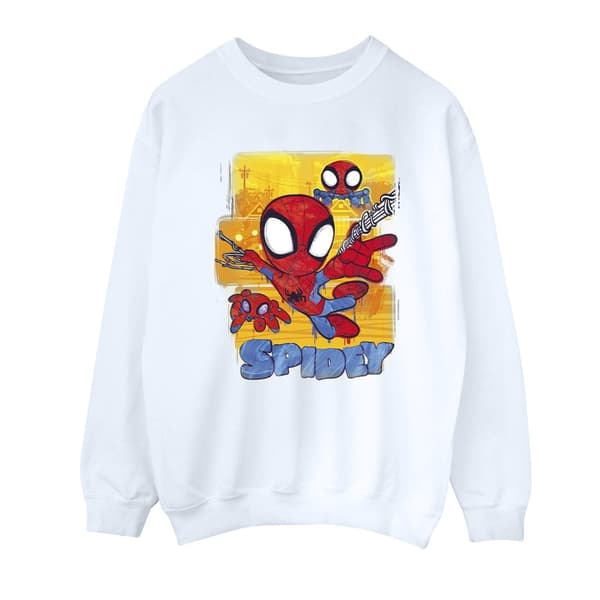 Marvel Womens/Ladies Spidey And His Amazing Friends Flying Sweatshirt