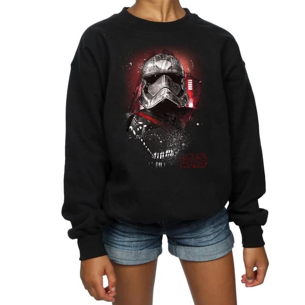 Star Wars Sweatshirt med borst för flickor Kapten Phasma från Sista Jedi