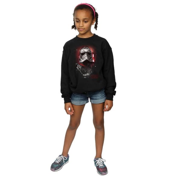 Star Wars Sweatshirt med borst för flickor Kapten Phasma från Sista Jedi