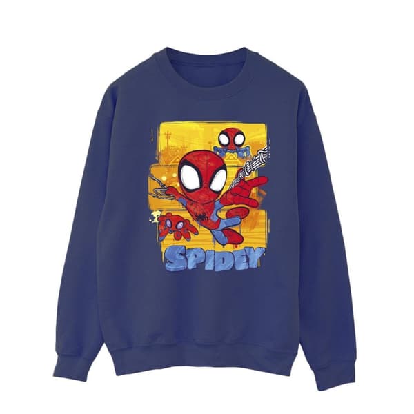 Marvel Mens Spidey And His Amazing Friends Flying Sweatshirt
