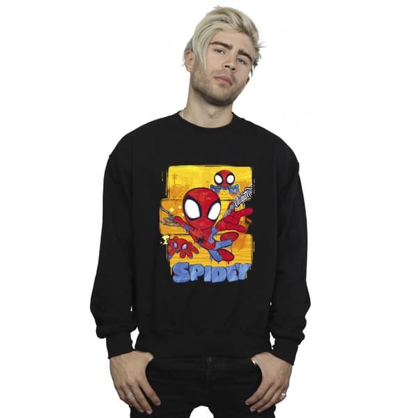 Marvel Mens Spidey And His Amazing Friends Flying Sweatshirt