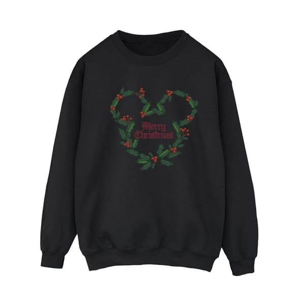 Disney Dam/Tjej Musse Pigg God Jul Holly Sweatshirt