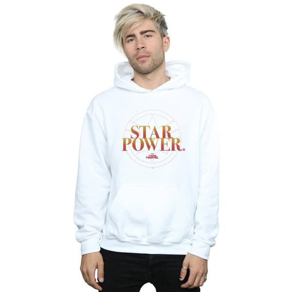 Marvel Mens Captain Marvel Star Power Hoodie