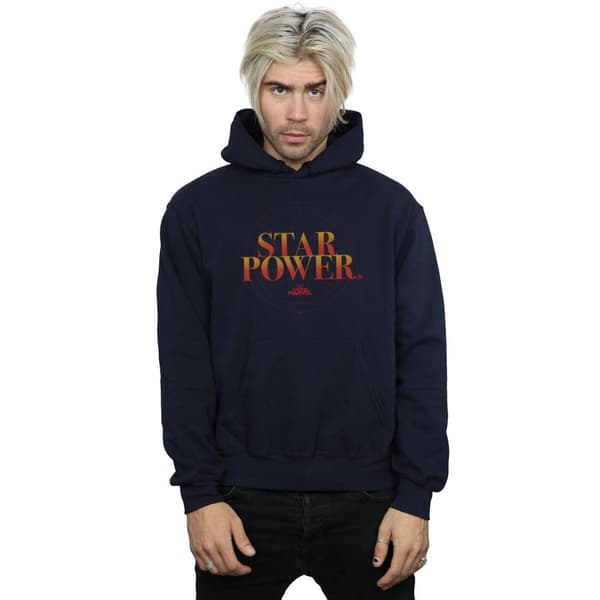 Marvel Mens Captain Marvel Star Power Hoodie