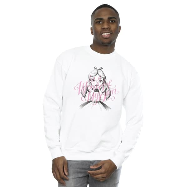 Disney Mens Alice In Wonderland In A World Of My Own Sweatshirt