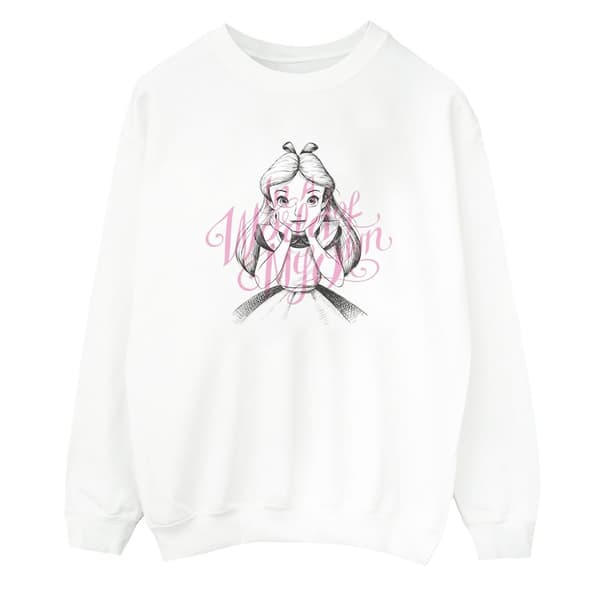 Disney Mens Alice In Wonderland In A World Of My Own Sweatshirt