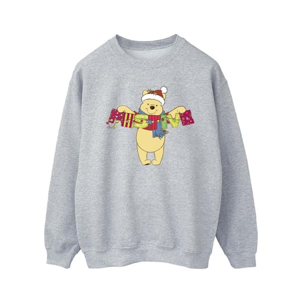 Disney Mens Winnie The Pooh Festive Sweatshirt