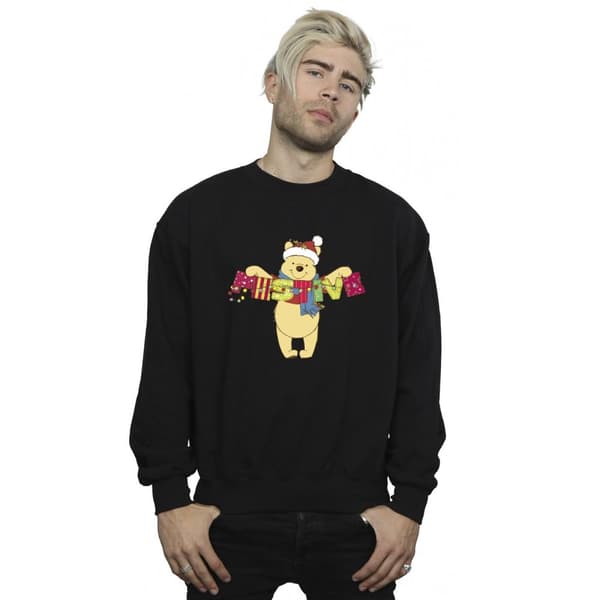 Disney Mens Winnie The Pooh Festive Sweatshirt