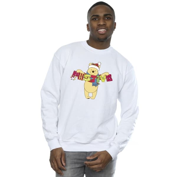Disney Mens Winnie The Pooh Festive Sweatshirt