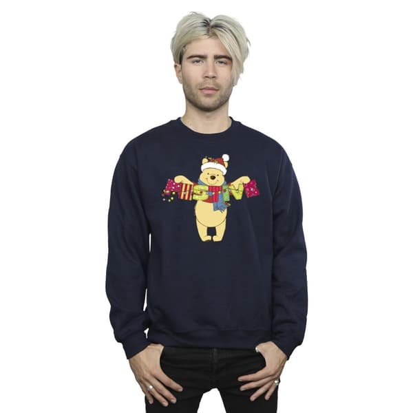 Disney Mens Winnie The Pooh Festive Sweatshirt
