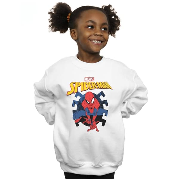 Marvel Sweatshirt med logotyp och emblem från Spider-Man Web Shooting för flickor